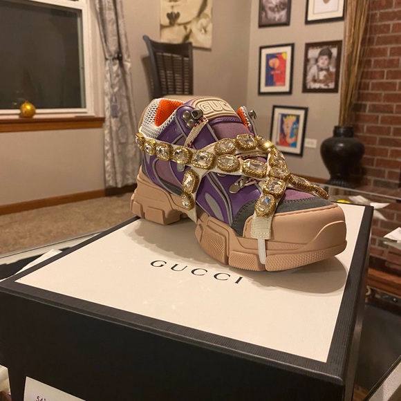 Gucci Womens Journey Flashtrek Crystal Purple - Picture 3 of 6